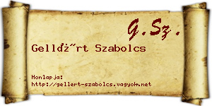 Gellért Szabolcs névjegykártya